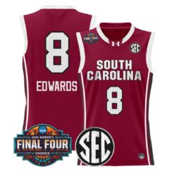 Joyce Edwards Jersey #8 South Carolina 2026 Final Four Stitched Garnet by My store basketball