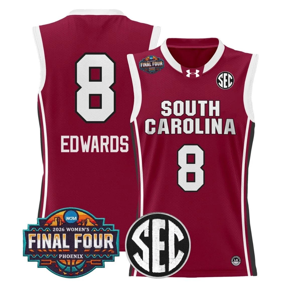 Joyce Edwards Jersey #8 South Carolina 2026 Final Four Stitched Garnet by My store basketball