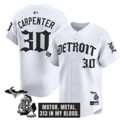 Kerry Carpenter Jersey #30 Detroit Tigers Old English Edition Stitched by My Store