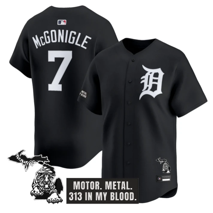 Kevin McGonigle Jersey #7 Detroit Tigers Old English Edition Stitched Alter by My Store