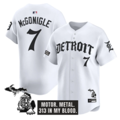 Kevin McGonigle Jersey #7 Detroit Tigers Old English Edition Stitched Alter by My Store