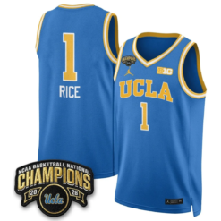 Kiki Rice Jersey #1 UCLA Basketball Champion 2026 Limited Stitched by My store basketball