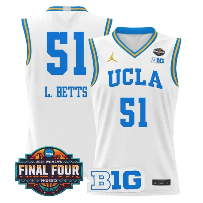 Lauren Betts Jersey #51 UCLA Bruins 2026 Final Four Patch Stitched by My store basketball