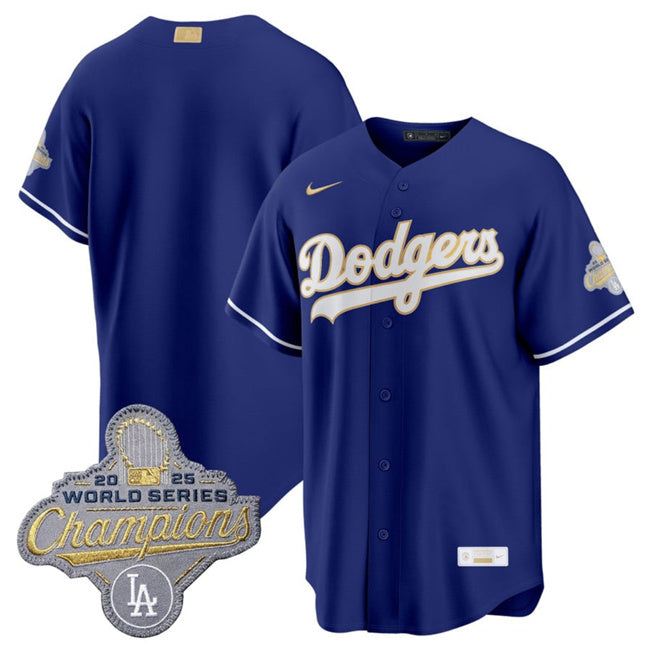 Los Angeles Dodgers Blank Royal 2026 Gold Collection Stadium Stitched Jersey by My Store