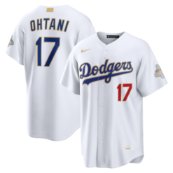 Los Angeles Dodgers #17 Shohei Ohtani White 2026 Gold Collection Stadium Jersey by My Store