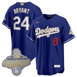Los Angeles Dodgers #24 Kobe Bryant Royal 2026 Gold Stadium Stitched Jersey by My Store