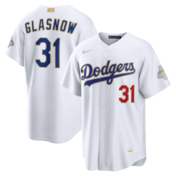Los Angeles Dodgers #31 Tyler Glasnow White 2026 Gold Collection Stadium Jersey by My Store