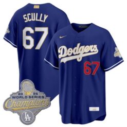 Los Angeles Dodgers #67 Vin Scully Royal 2026 Gold Stadium Stitched Jersey by My Store