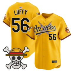 Luffy Jersey #56 Baltimore Orioles One Piece Premier Stitched by My Store