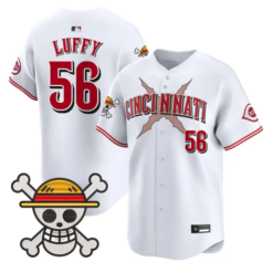 Luffy Jersey #56 Cincinnati Reds One Piece Vapor Premier Stitched by My Store