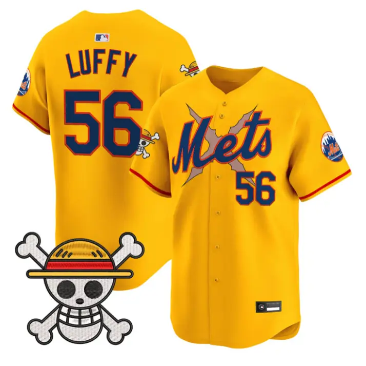 Luffy Jersey #56 New York Mets One Piece Premier Stitched by My Store