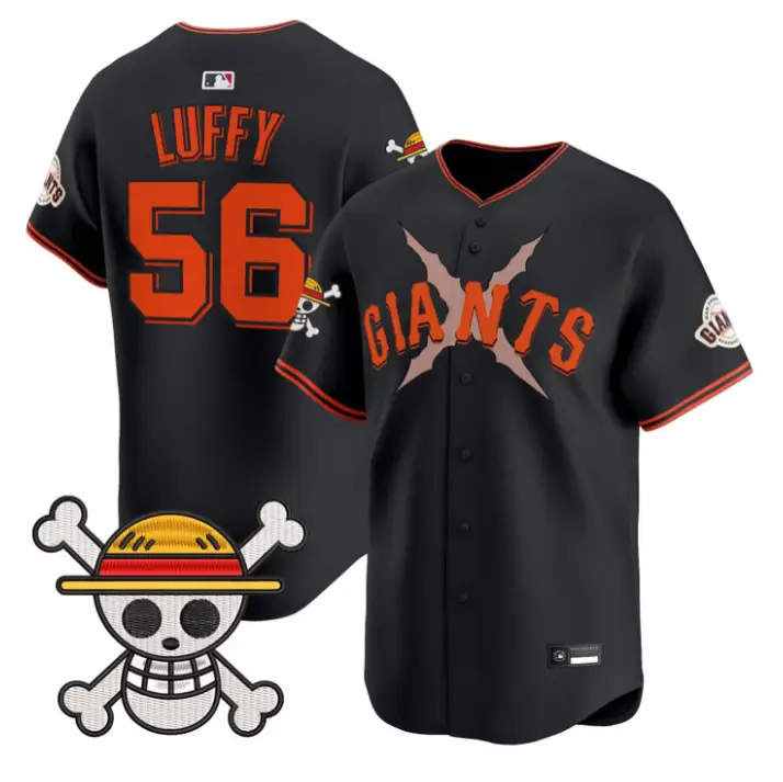Luffy Jersey #56 San Francisco Giants One Piece Premier Stitched by My Store