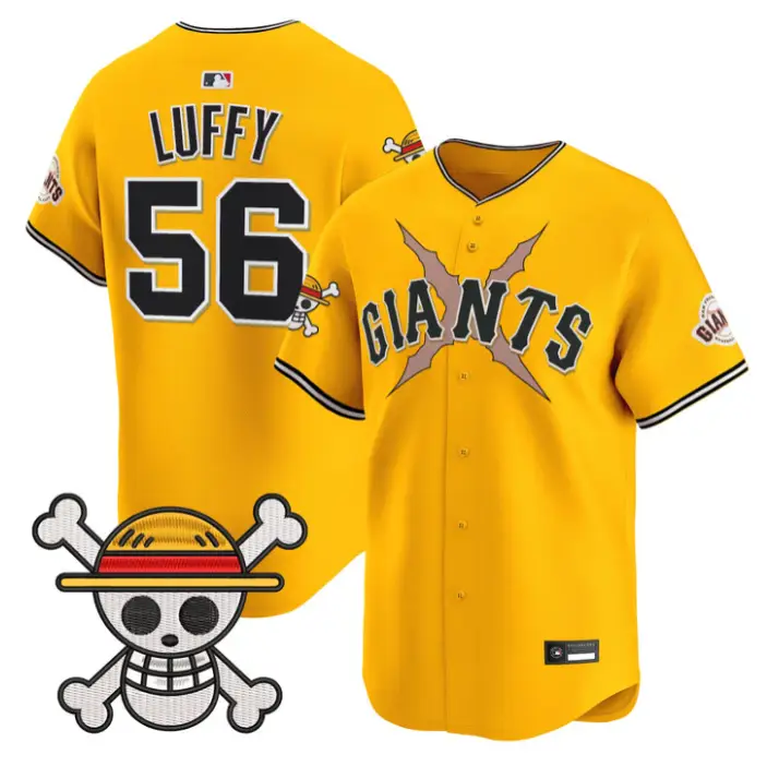 Luffy Jersey #56 San Francisco Giants One Piece Premier Stitched by My Store