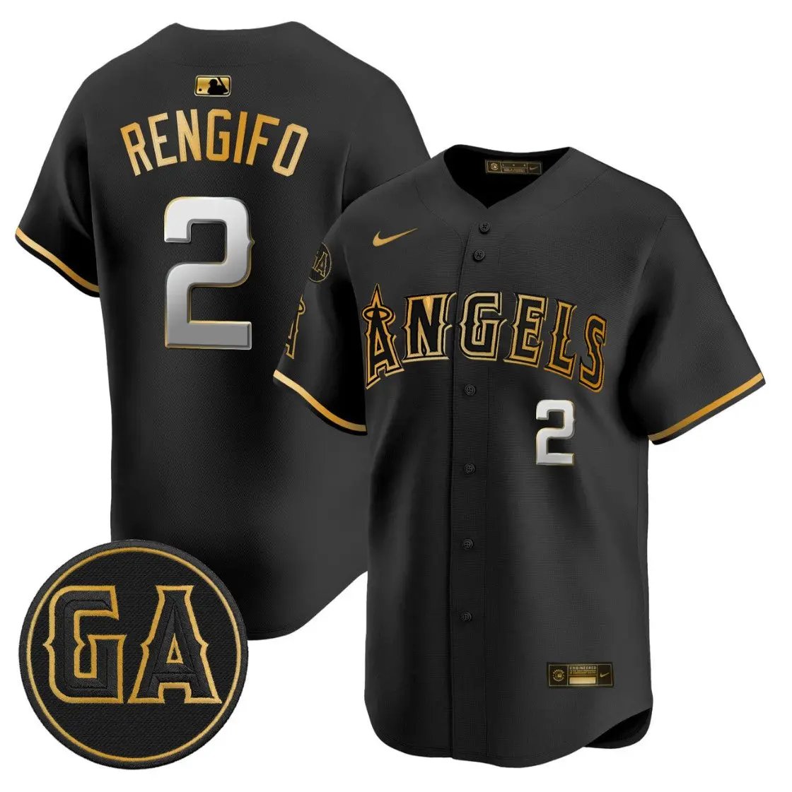 Luis Rengifo Jersey #2 Angels Garret Anderson Tribute Premier Stitched by My Store