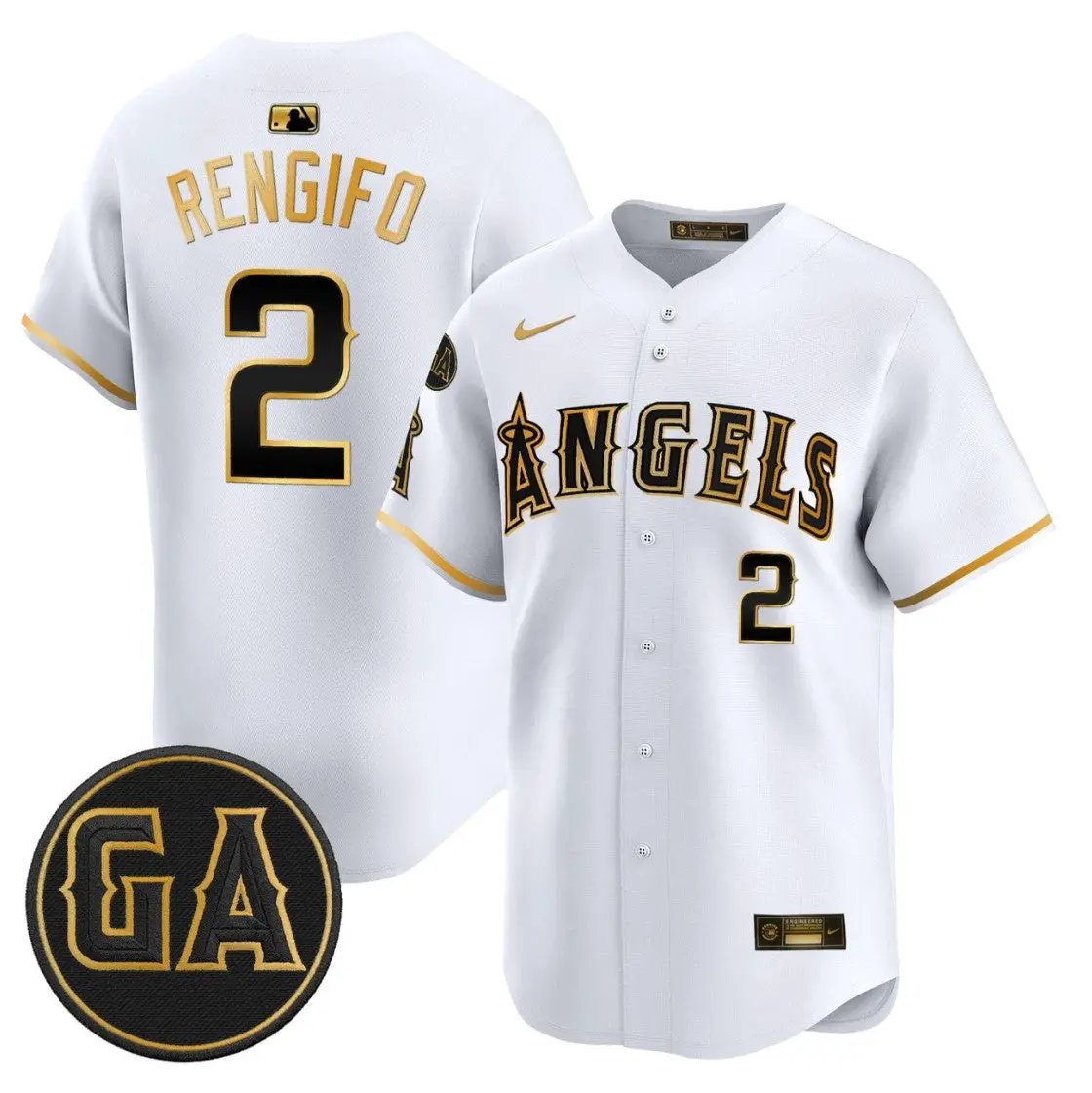 Luis Rengifo Jersey #2 Angels Garret Anderson Tribute Premier Stitched by My Store