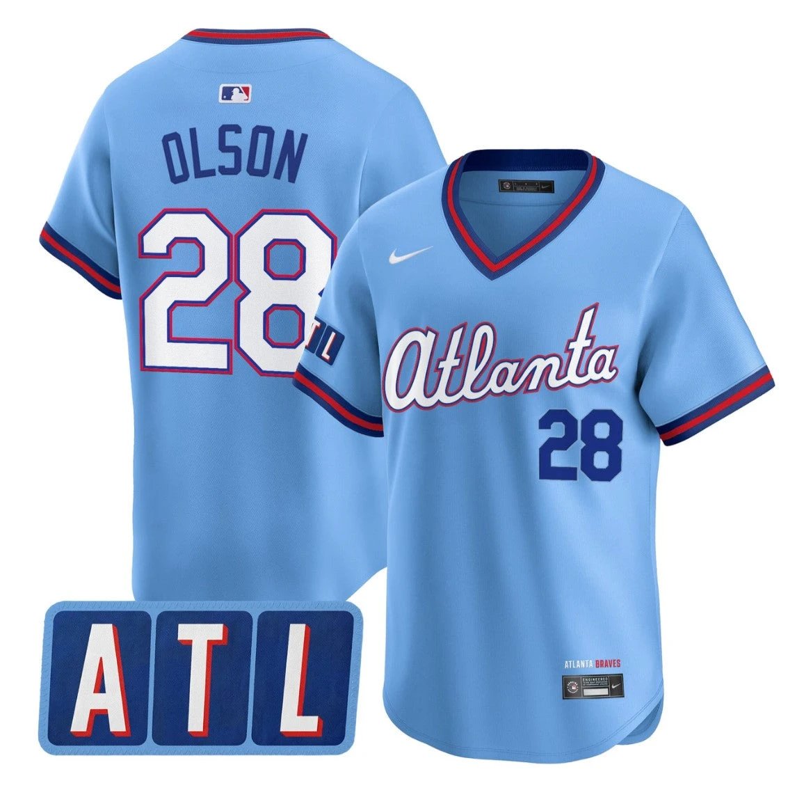 Matt Olson Jersey #28 Atlanta Braves 2026 City Connect Premier Stitched by My Store