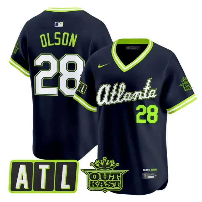 Matt Olson Jersey #28 Atlanta Braves 2026 City Connect Outkast Stitched A by My Store