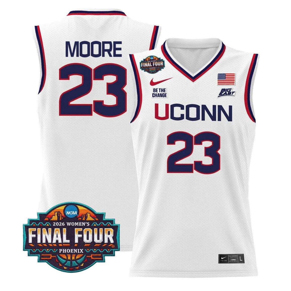Maya Moore Jersey #23 UConn Huskies 2026 Final Four Stitched White by My store basketball