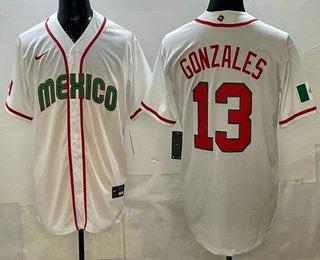 Mexico #13 Nick Gonzales White 2026 World Baseball Classic Cool Base Jersey by My Store