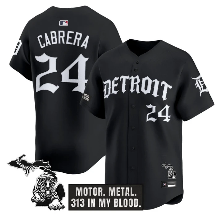Miguel Cabrera Jersey #24 Detroit Tigers Old English Edition Stitched by My Store
