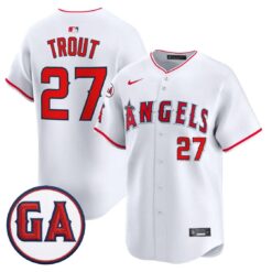 Mike Trout Jersey #27 Angels Garret Anderson Tribute Premier Stitched by My Store