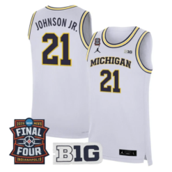 Morez Johnson Jr Jersey #21 Michigan Wolverines 2026 Final Four Stitched White by My store basketball