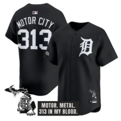 Motor City Jersey #313 Detroit Tigers Old English Edition Stitched by My Store