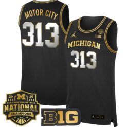 Motor City Jersey #313 Michigan Wolverines 2026 National Champions Stitched by My store basketball