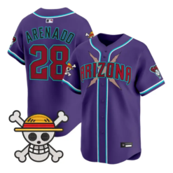 Nolan Arenado Jersey #28 Diamondbacks One Piece Vapor Premier Stitched by My Store