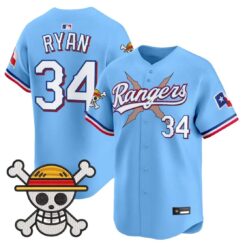 Nolan Ryan Jersey #34 Texas Rangers One Piece Premier Limited Stitched by My Store