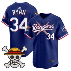 Nolan Ryan Jersey #34 Texas Rangers One Piece Premier Limited Stitched by My Store