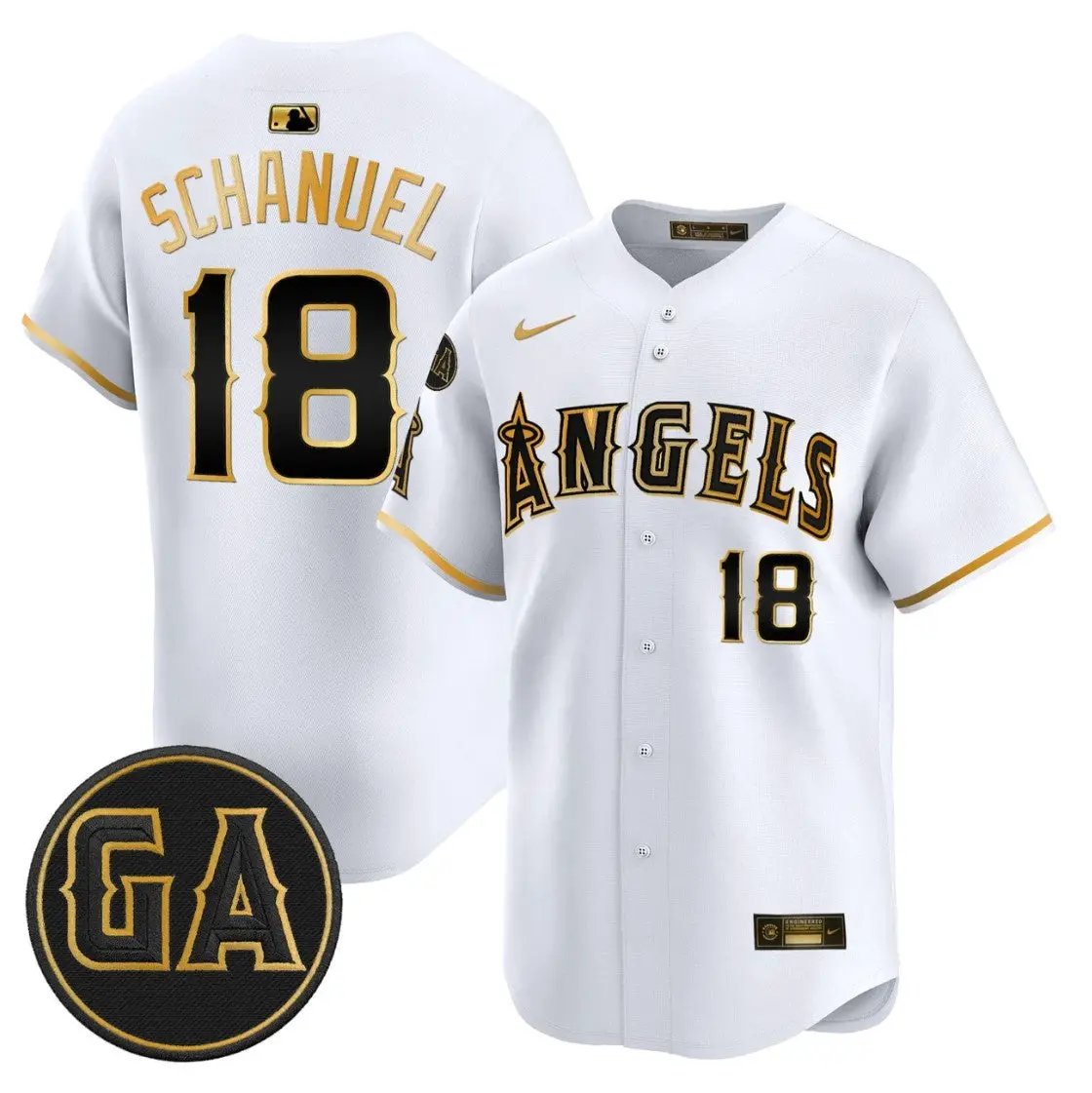 Nolan Schanuel Jersey #18 Angels Garret Anderson Tribute Stitched by My Store