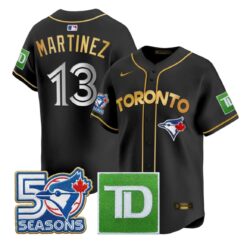 Orelvis Martinez #13 Toronto Blue Jays Black Jersey - All Stitched by My Store