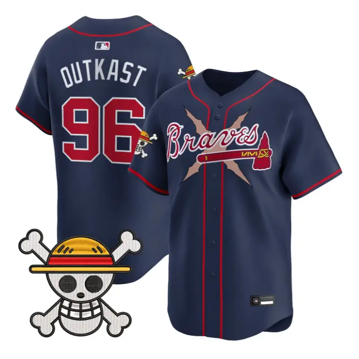 OutKast Jersey #96 Atlanta Braves One Piece Premier Stitched by My Store