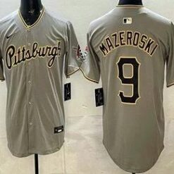 Pittsburgh Pirates #9 Bill Mazeroski Grey Limited Jersey Stitched by My Store
