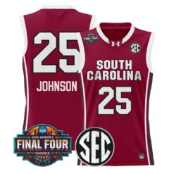 Raven Johnson Jersey #25 South Carolina 2026 Final Four Stitched Garnet by My store basketball