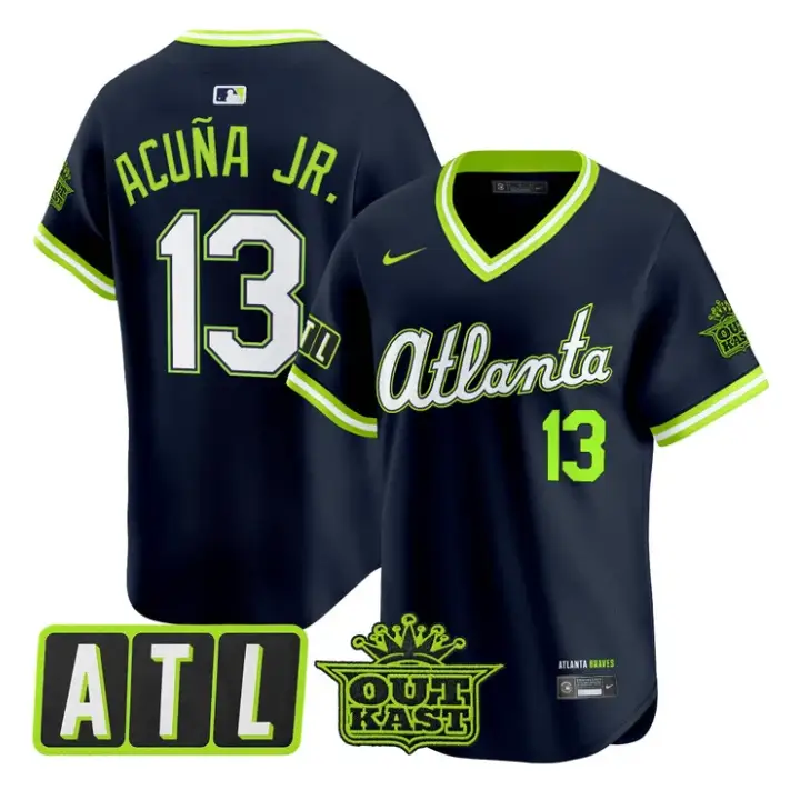 Ronald Acuna Jr Jersey #13 Atlanta Braves 2026 City Connect Outkast Stitched by My Store