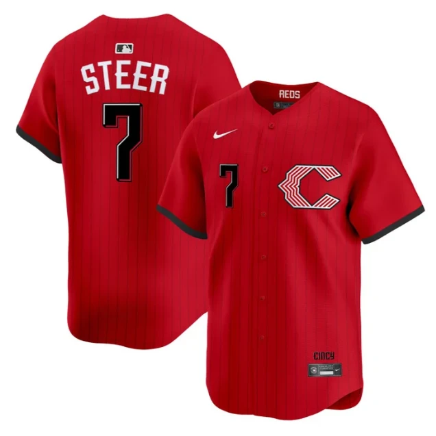 Spencer Steer Jersey #7 Cincinnati Reds 2026 City Connect Vapor Premier Stitched by My Store