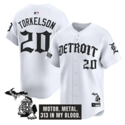 Spencer Torkelson Jersey #20 Detroit Tigers Old English Edition Stitched by My Store