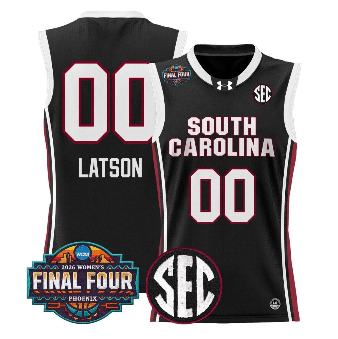 Ta'Niya Latson Jersey #00 South Carolina 2026 Final Four Stitched Black by My store basketball