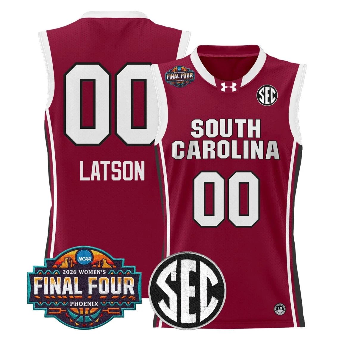 Ta'Niya Latson Jersey #00 South Carolina 2026 Final Four Stitched Garnet by My store basketball