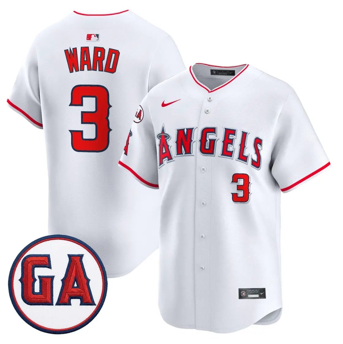 Taylor Ward Jersey #3 Angels Garret Anderson Tribute Premier Stitched by My Store