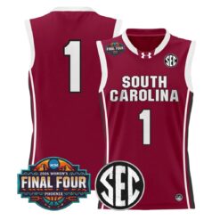 Team Jersey #1 South Carolina 2026 Final Four Basketball Stitched Garnet by My store basketball