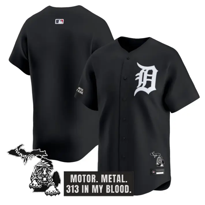 Team Jersey Blank Detroit Tigers Old English Edition Stitched by My Store