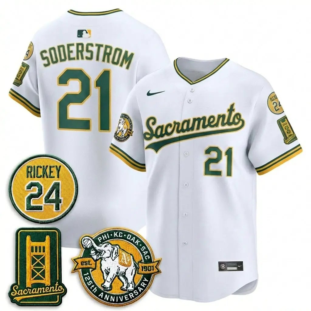OAK 2026 Alternate Sacramento - Celebrating 125 Years - Limited Vapor Green Jersey - All Stitched by Oakland Athletics