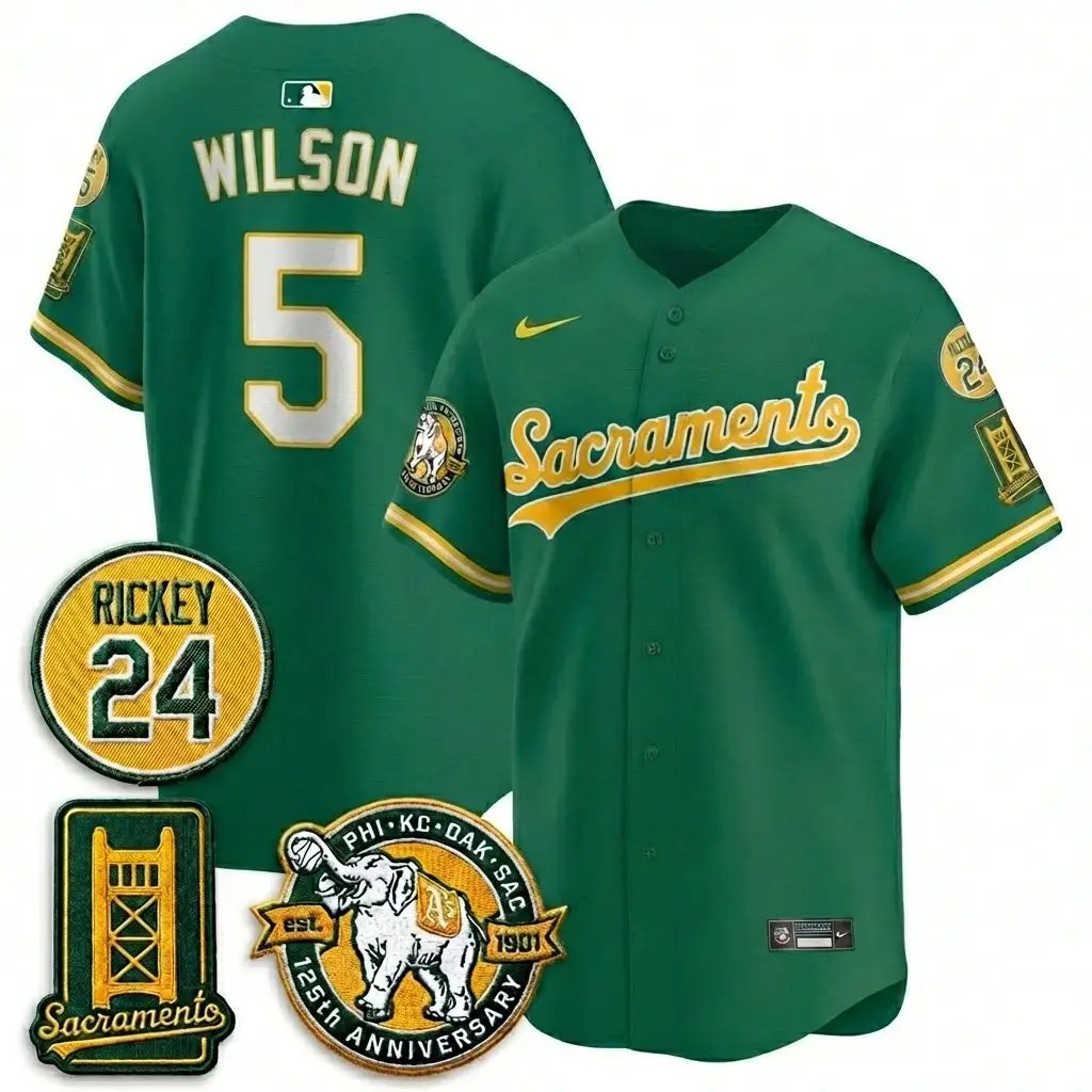 OAK 2026 Alternate Sacramento - Celebrating 125 Years - Limited Vapor Green Jersey - All Stitched by Oakland Athletics