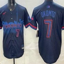 Toronto Blue Jays #7 Kazuma Okamoto Black City Limited Jersey by My Store