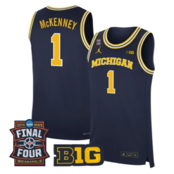 Trey McKenney Jersey #1 Michigan Wolverines 2026 Final Four Stitched Navy by My store basketball