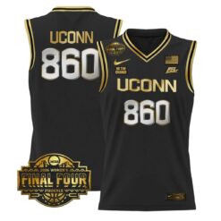 UConn Jersey #860 UConn Huskies 2026 Tournament Final Four Stitched Black Gold by My store basketball