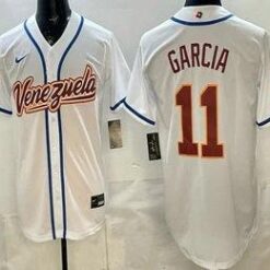 Venezuela #11 Maikel Garcia White 2026 World Baseball Classic Cool Base Jersey by My Store